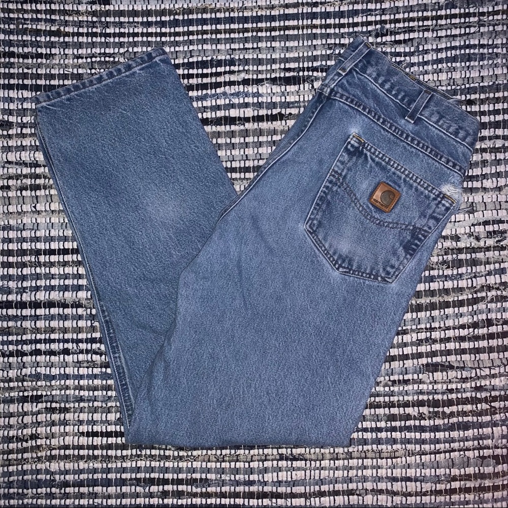 carhartt distressed relaxed fit jeans